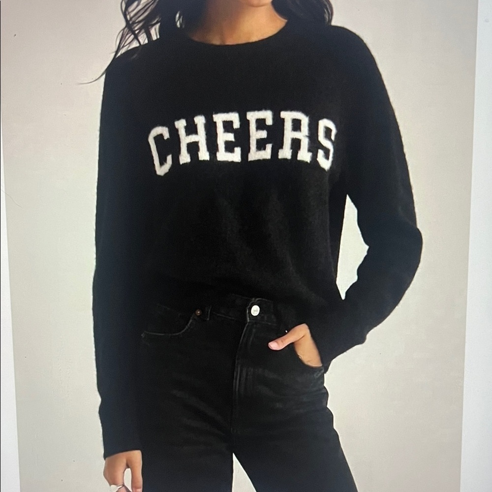 Z Supply Black 'Cheers' Sweater Large